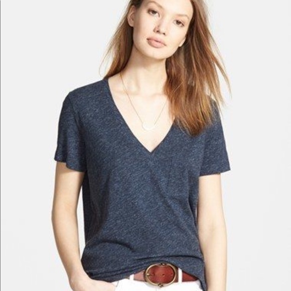 Madewell Tops - Madewell Whisper V Neck Pocket Tee